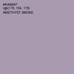 #AA9AAF - Amethyst Smoke Color Image